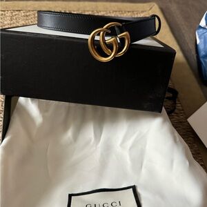 SOLD- Gucci GG Marmont thin belt in a size 85